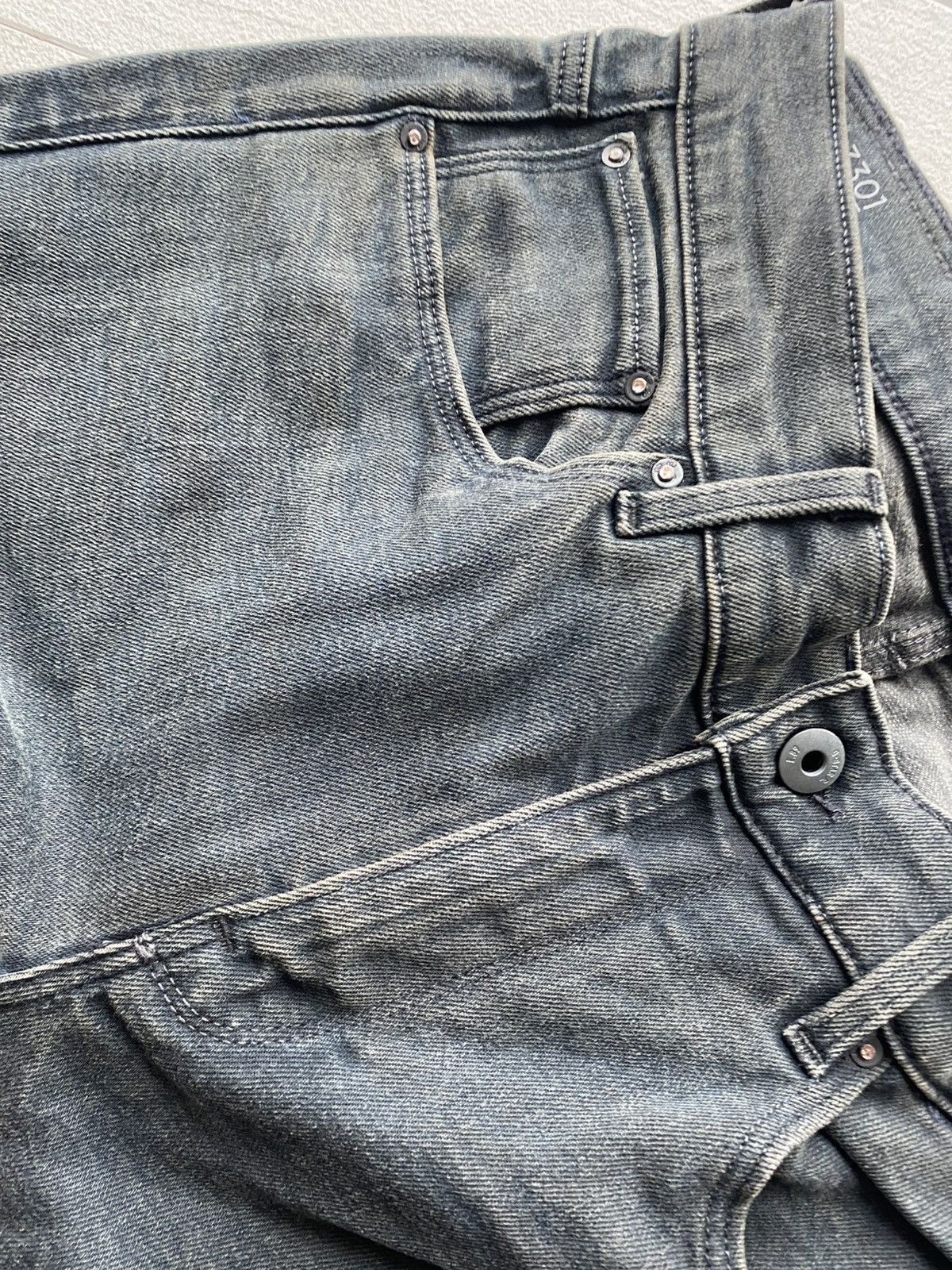 G-Star Avant Garde G-Star RAW 3301 Slim Grey Jeans Stretch Denim Size US 29 - 4 Thumbnail