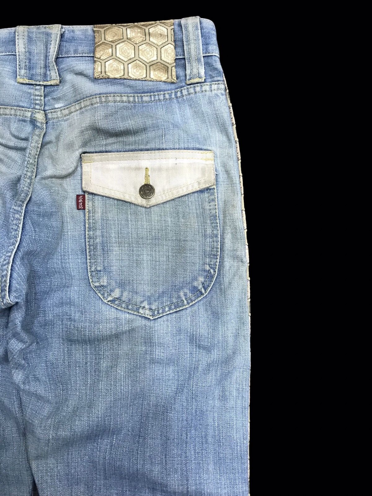 Designer 💥ARCHIVAL💥VERY RARE GEMSTONE TWO TONES BUSH DENIM F386 Size US 31 - 11 Thumbnail