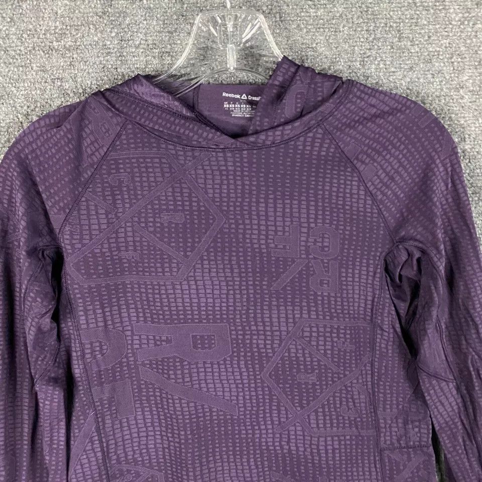 Reebok Reebok CrossFit Active Hoodie Women's XS Pullover Purple Size XS / US 0-2 / IT 36-38 - 2 Thumbnail