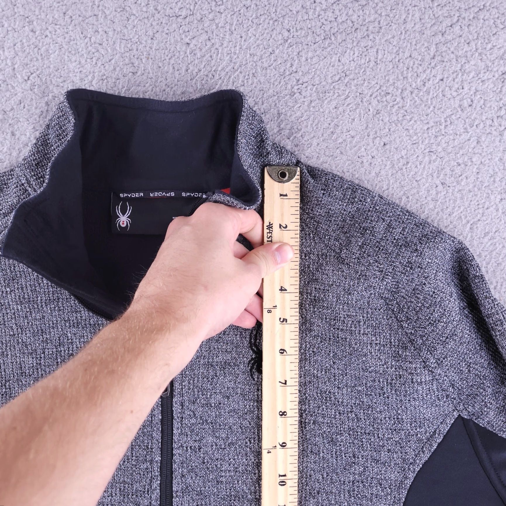 Spyder Spyder Sweater Mens L Gray Outbound Fleece Quarter Zip Size US L / EU 52-54 / 3 - 6 Thumbnail