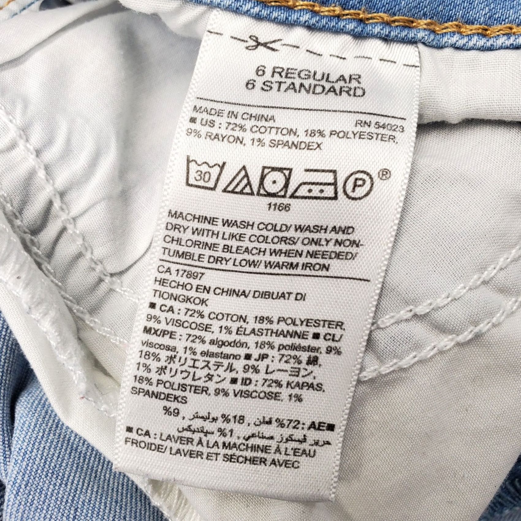 Old Navy Old Navy Rockstar Jeans Womens Size 6 Blue Denim Mid Rise Skinny Fit Ripped Light Wash Jeans Size 28" / US 6 / IT 42 - 7 Thumbnail