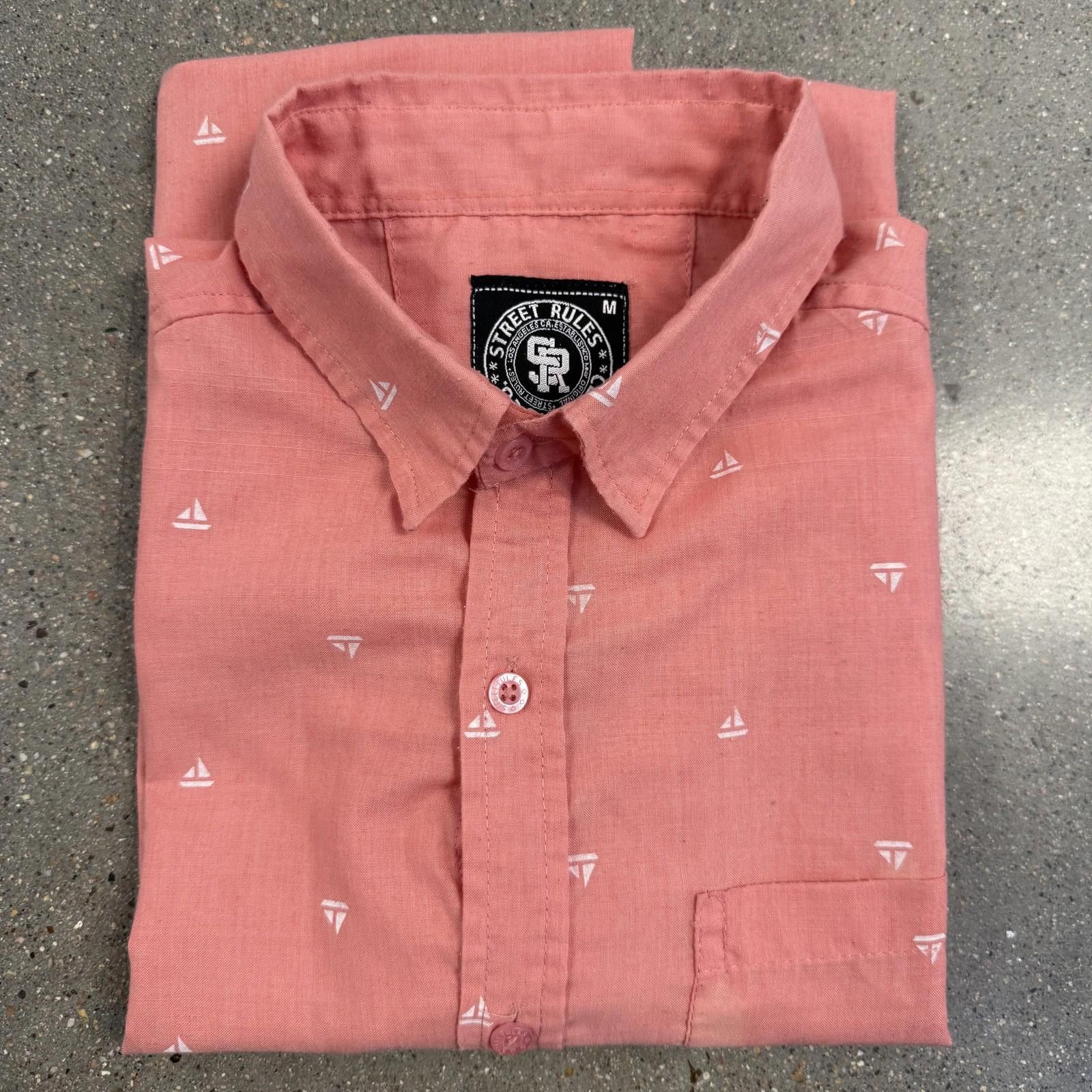 Designer Street Rules Shirt Mens M Short Sleeve Button Up Geometric Size US M / EU 48-50 / 2 - 9 Thumbnail