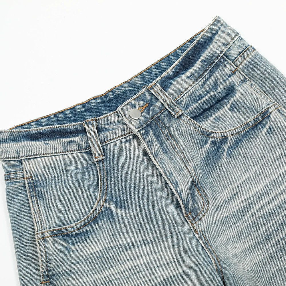 Japanese Brand Men's loose wide-leg punk washed gradient jeans Size US 32 / EU 48 - 3 Thumbnail