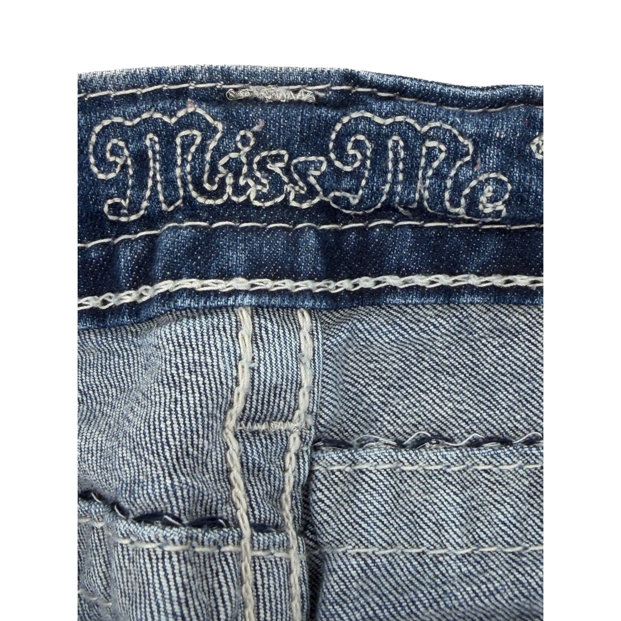 Miss Me Miss Me Rhinestone Wing Distressed Skinny Jeans | McBling Y2 Size 28" / US 6 / IT 42 - 18 Thumbnail