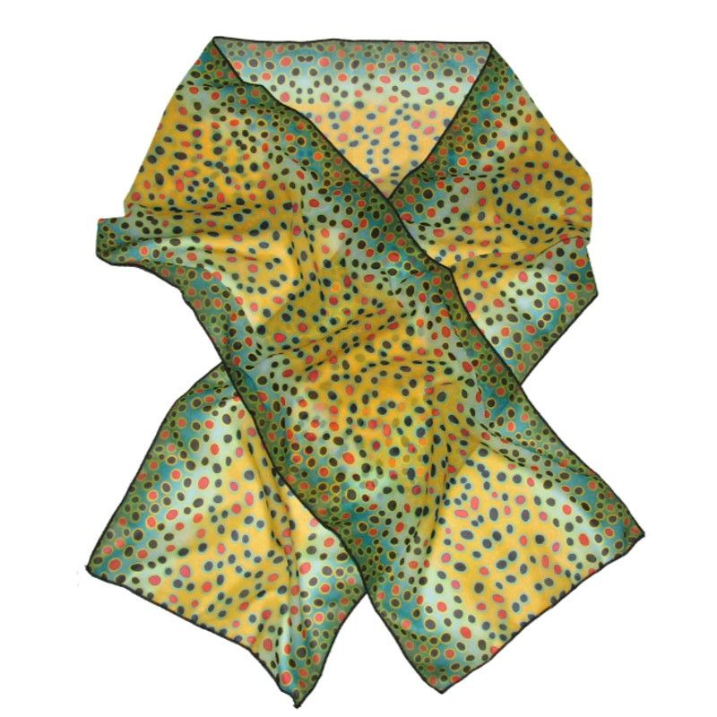 Other AD Maddox Fin-Flank Silk Brown Trout Scarf Size ONE SIZE - 1 Thumbnail