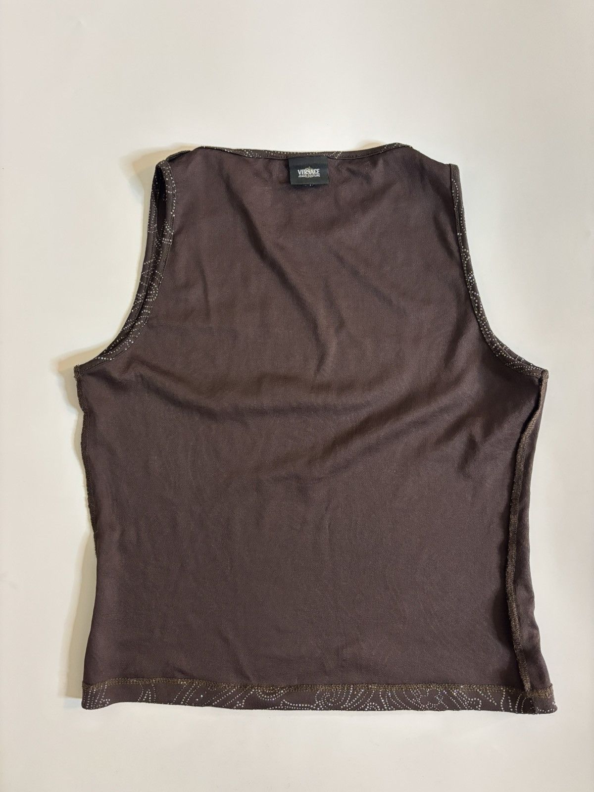 Versace × Vintage Vintage Versace Jeans Couture Paisley Rhinestone Tank Top Size S / US 4 / IT 40 - 5 Thumbnail