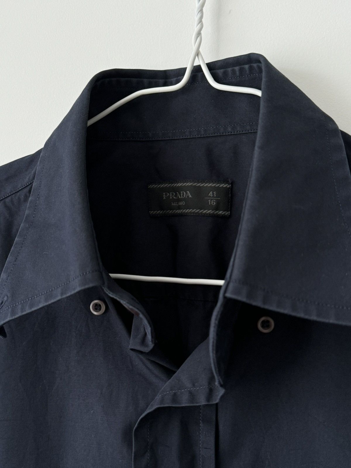 Prada Prada 2011 Pocket Short Sleeve Button Cotton Navy Shirt Size US S / EU 44-46 / 1 - 4 Thumbnail