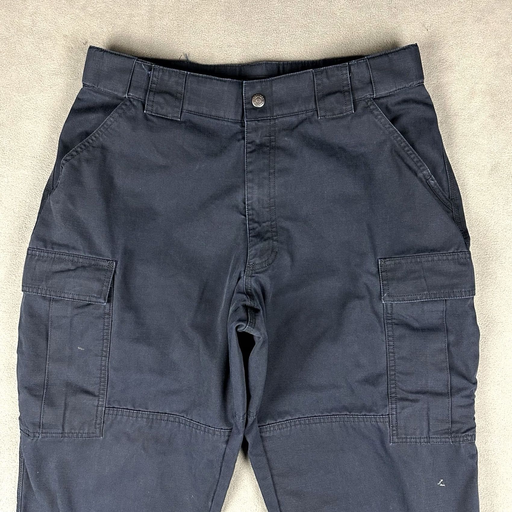 Vintage 5.11 Tactical Pants Mens Large Short Blue Cargo Ripstop TDU Workwear Army USA Size US 33 - 3 Thumbnail