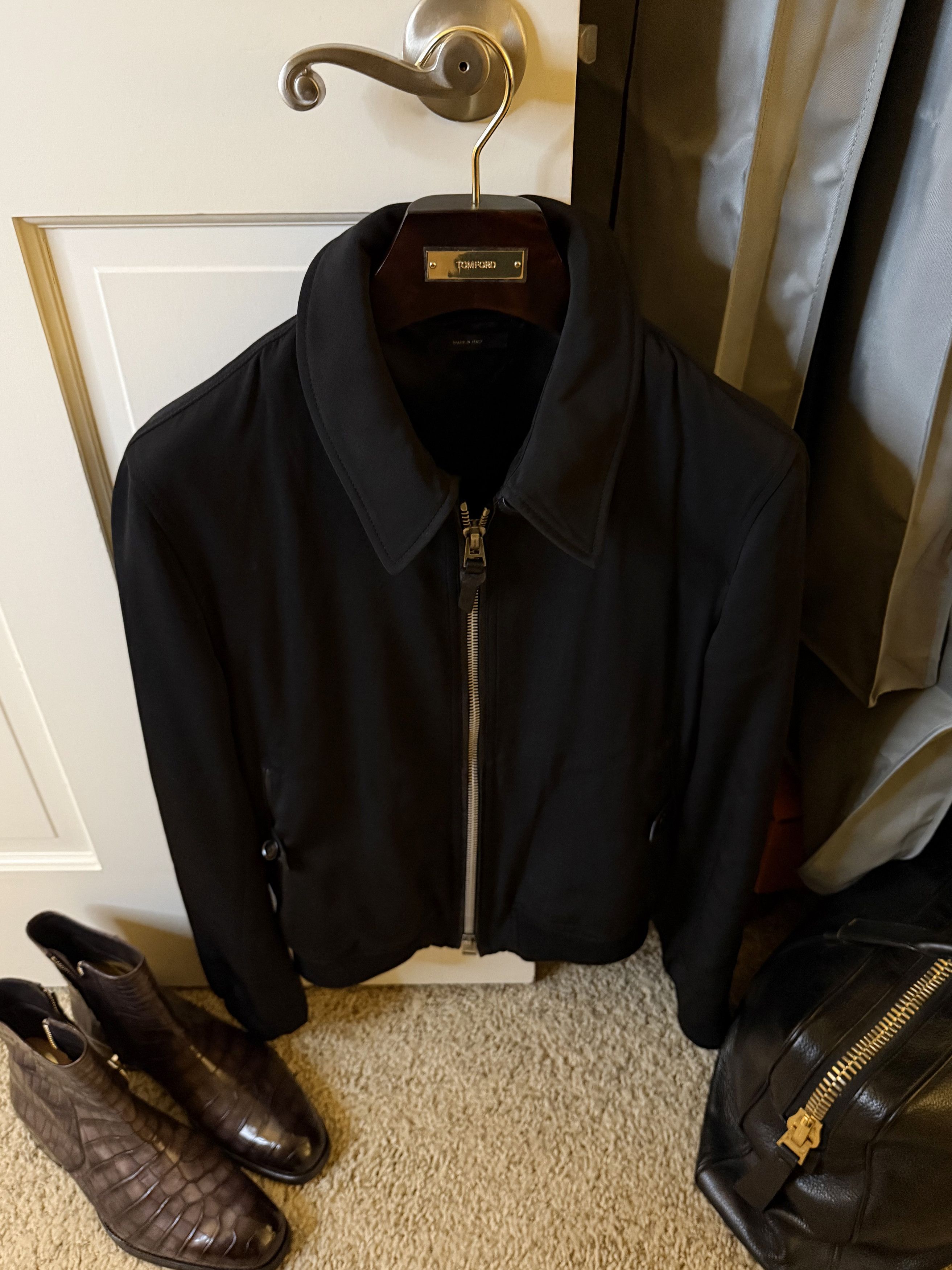 Tom Ford Ultimate Rare $5K w/tax TOM FORD Leather Accent Jacket Size US M / EU 48-50 / 2 - 18 Thumbnail
