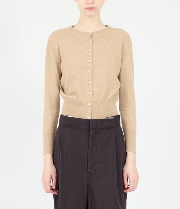 Maison Margiela o1bcso1str0526 Wool Knit Cardigan in Beige Size XS / US 0-2 / IT 36-38 - 1 Thumbnail