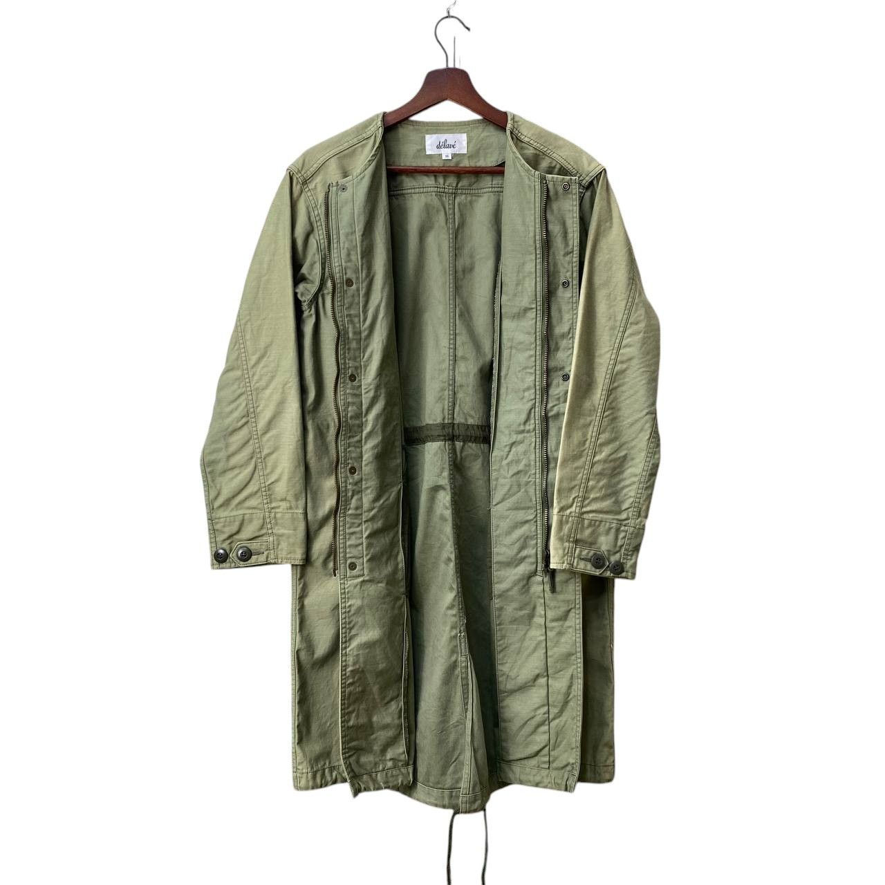 Japanese Brand DE'LAVE JAPAN PARKA FADED GREEN MILITARY ROUNDNECK COLLAR Size US S / EU 44-46 / 1 - 8 Thumbnail