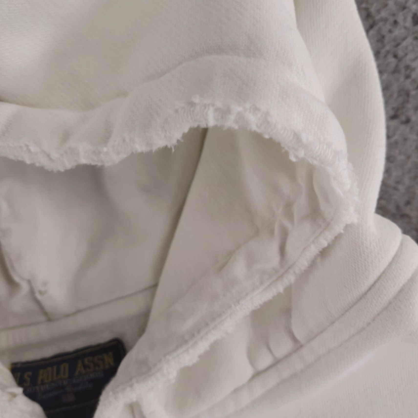 Vintage US Polo Assn. Hoodie Mens XL White Distressed Heavyweight Thick Pullover 90s? Not specified Size US XL / EU 56 / 4 - 6 Thumbnail