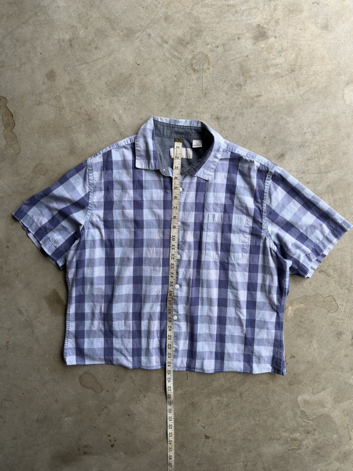 Other Vintage Cropped Plaid Button Down Shirt - L Size US L / EU 52-54 / 3 - 3 Thumbnail