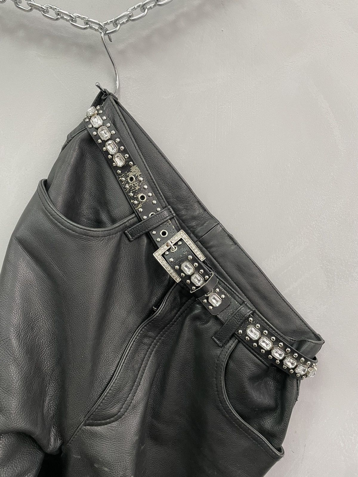 Hysteric Glamour × Vintage VINTAGE AVANT-GARDE GOTHIC LEATHER BELT RICK OWENS STYLE Size ONE SIZE - 10 Thumbnail