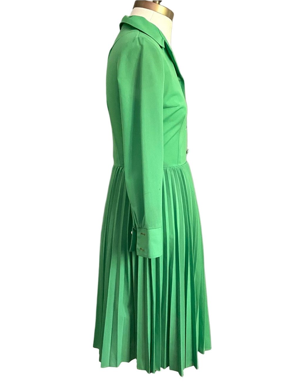 Vintage Vintage Kelly Green Long Sleeve Midi Dress - Small / 6 Size S / US 4 / IT 40 - 4 Thumbnail