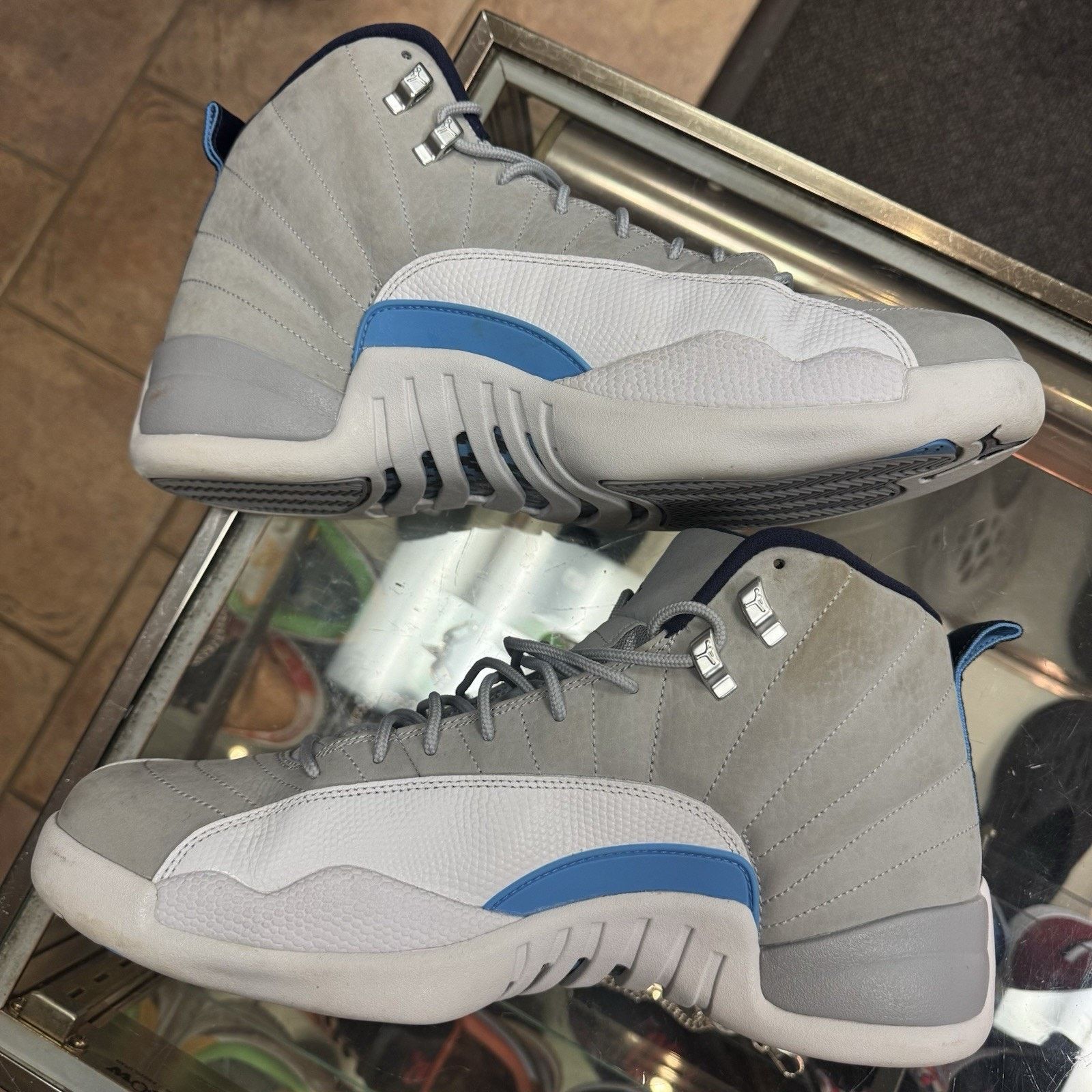 Jordan Brand Size 13 - Nike Air Jordan 12 Retro Grey University Blue Size US 13 / EU 46 - 4 Thumbnail