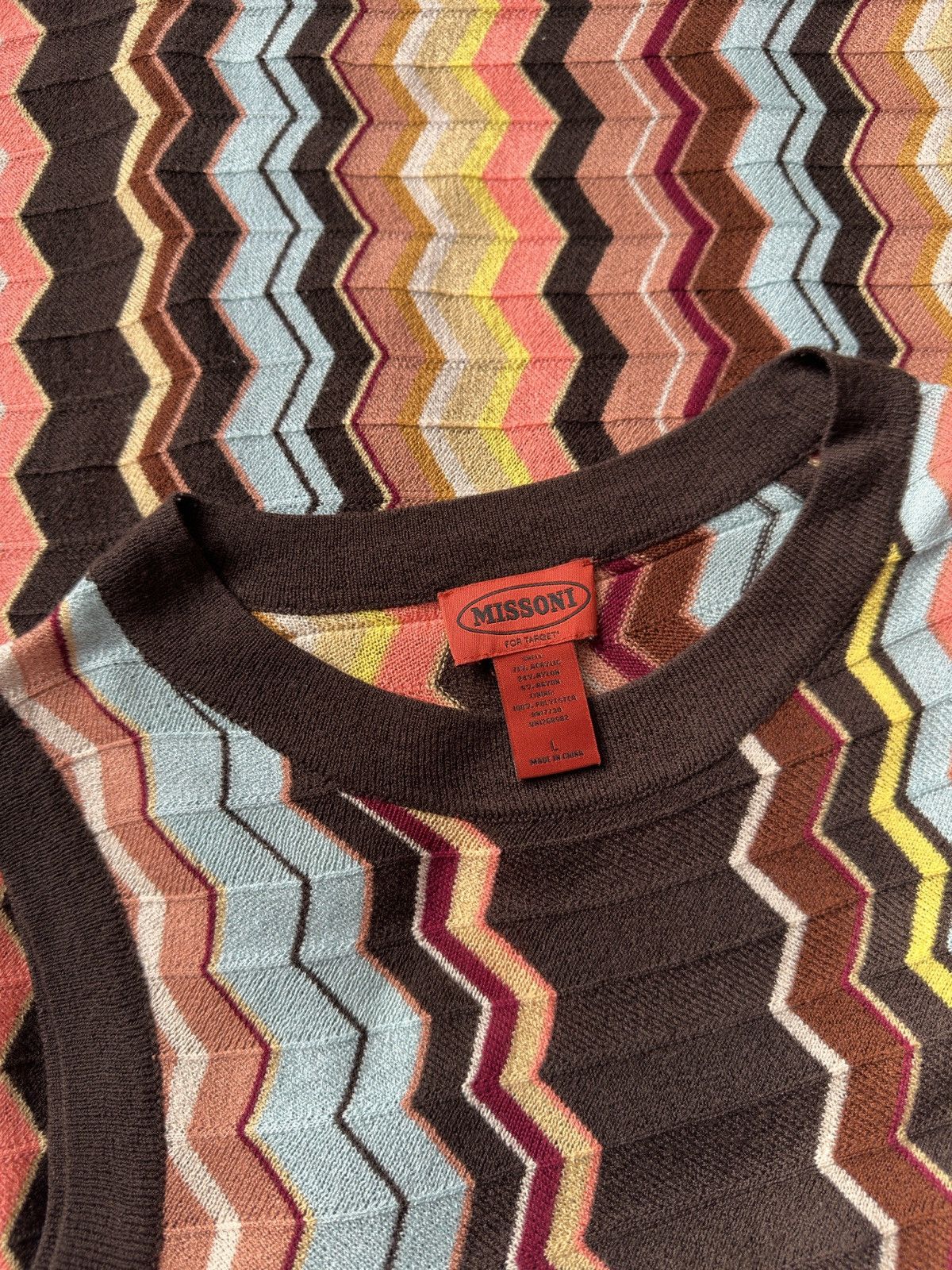 Missoni MISSONI For Target Zigzag Knit Dress Sleeveless Size L / US 10 / IT 46 - 8 Thumbnail