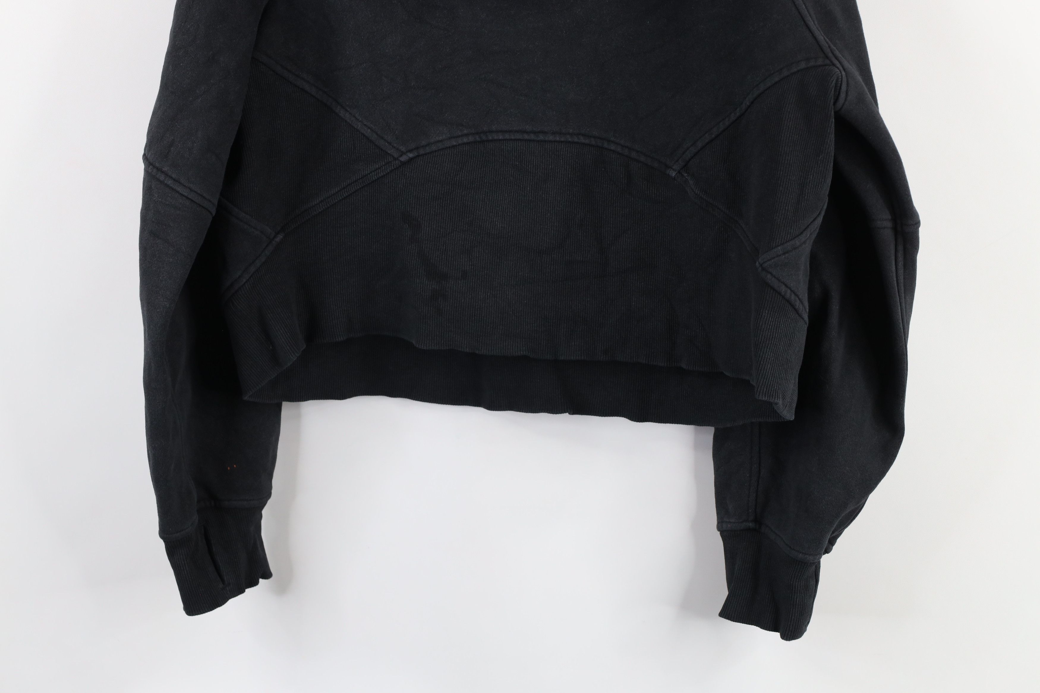 Lululemon × Vintage Lululemon Distressed Heavyweight Cropped Scuba Hoodie Black Size XS / US 0-2 / IT 36-38 - 16 Thumbnail