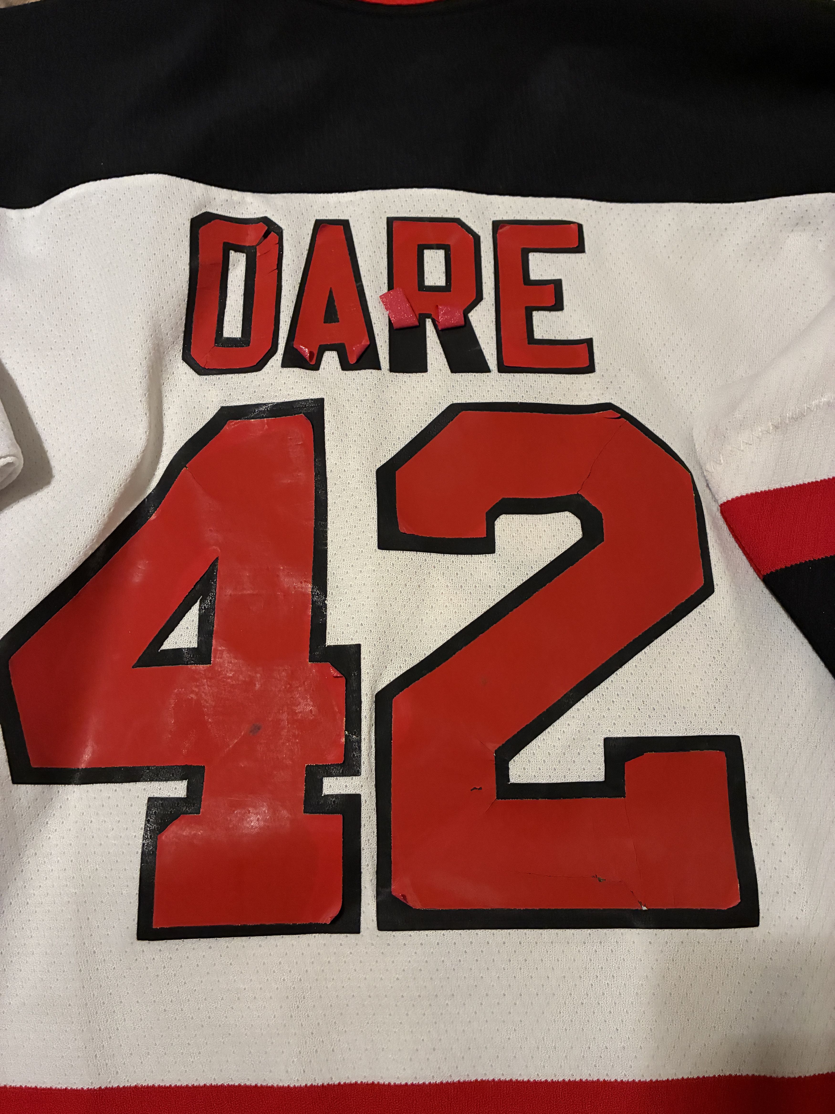 Other Vintage DARE Hockey Jersey #42 Promotional White Black S/P Size US XL / EU 56 / 4 - 4 Thumbnail