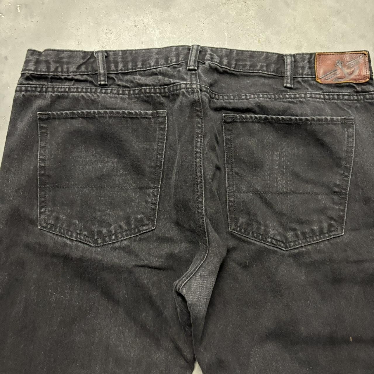 Japanese Brand × Vintage Crazy Vintage Y2K/2000s Grunge Solid Black Skater Denim Jeans! Size US 38 / EU 54 - 7 Thumbnail