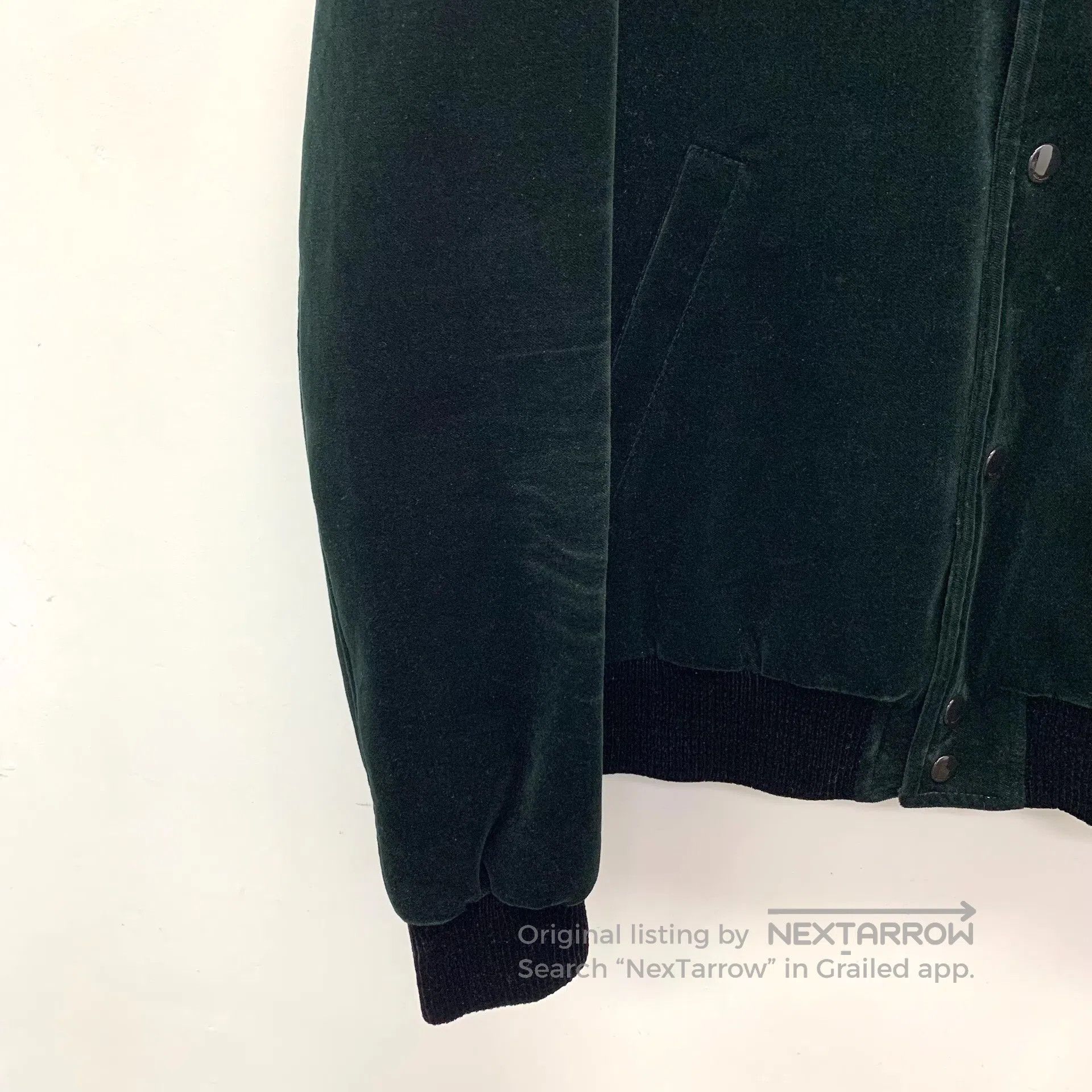 Saint Laurent Paris Saint Laurent Paris Olive Green Cotton Stand Collar Single Size US M / EU 48-50 / 2 - 4 Thumbnail