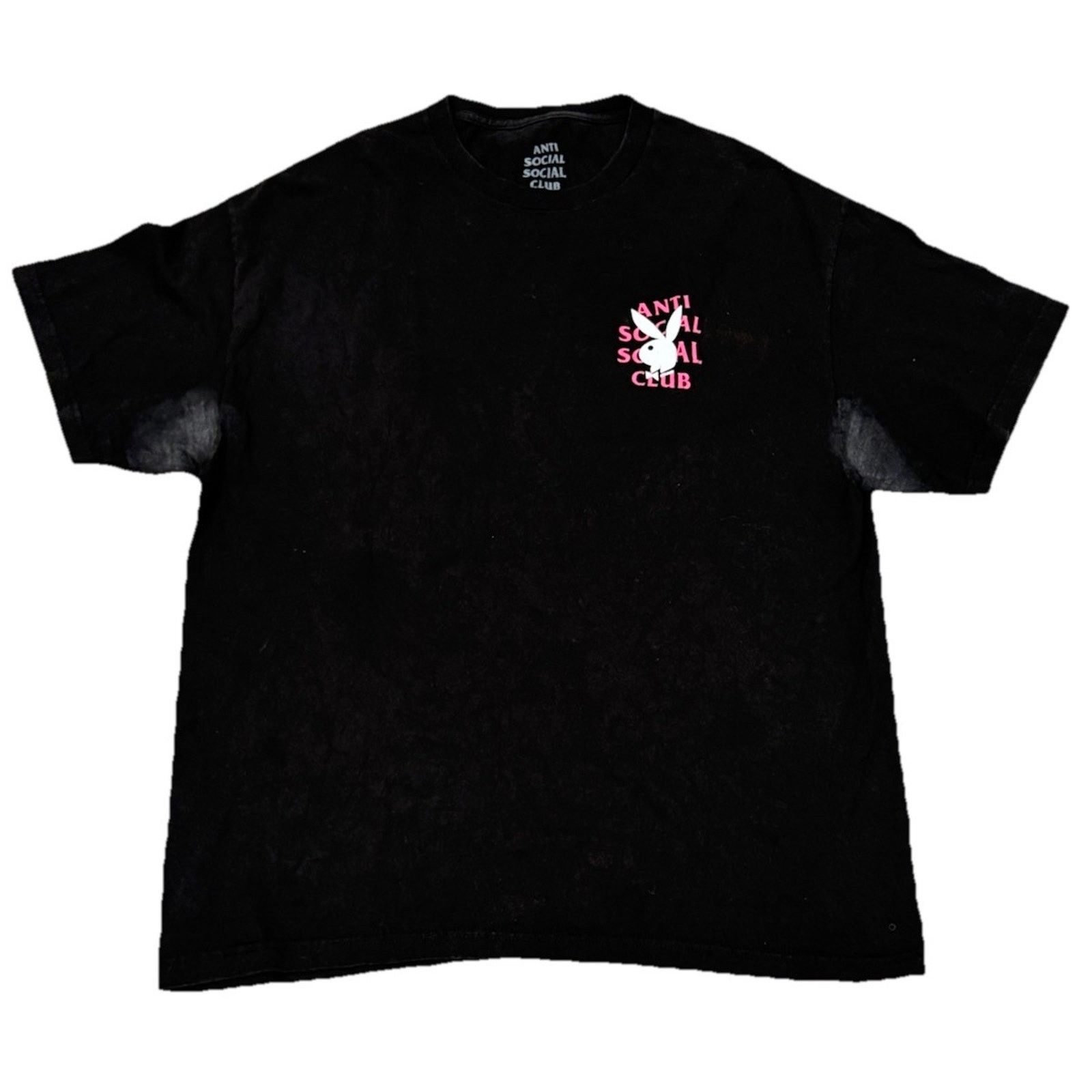 Anti Social Social Club Anti Social Social Club ASSC X Playboy Remix Bunny Black Tee Size US XL / EU 56 / 4 - 1 Thumbnail