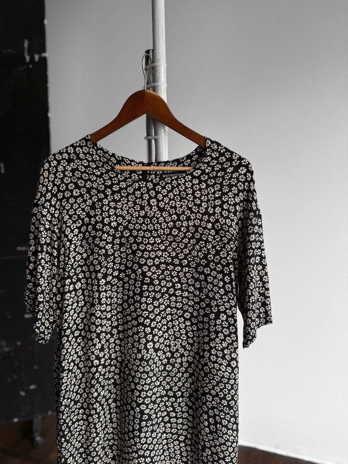 Marimekko Marimekko Black White Floral Patterned Relaxed Fit Dress Size M / US 6-8 / IT 42-44 - 2 Thumbnail