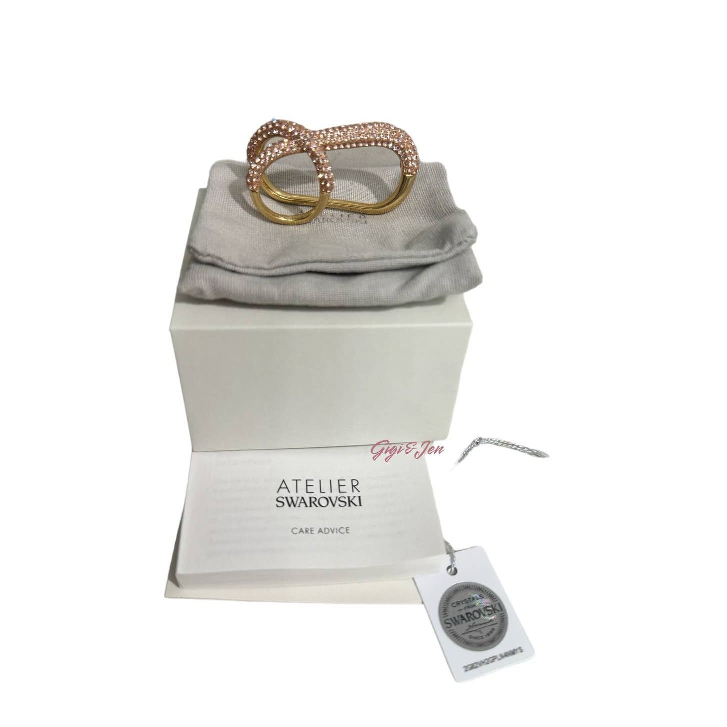 Swarovski Swarovski Atelier Tigri ring Pink, Gold-tone plated Size 55 Size ONE SIZE - 6 Thumbnail