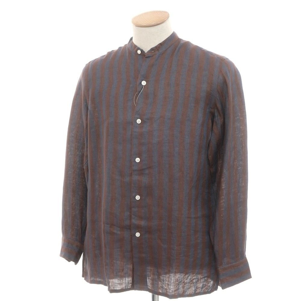 Other Salvatore Piccolo Linen Stripe Casual Shirt Natural Material Dress Shirt DUTY FREE for USA