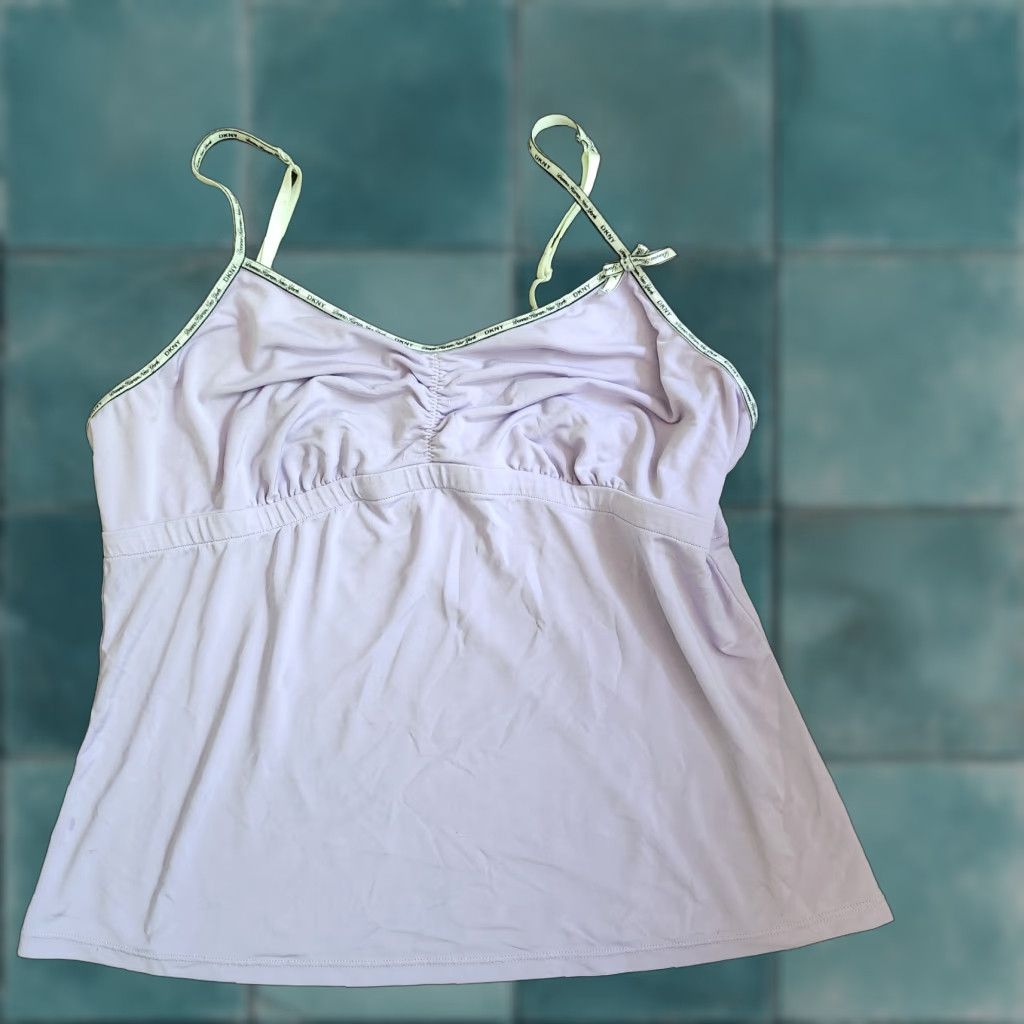 DKNY DKNY Junior Girl's Purple Tank Top - Size L - Sleeveless Round Neck Pullover Casual School Summer Spring Fall Girls Teens Purple Tank Top Size L / US 10 / IT 46 - 1 Thumbnail