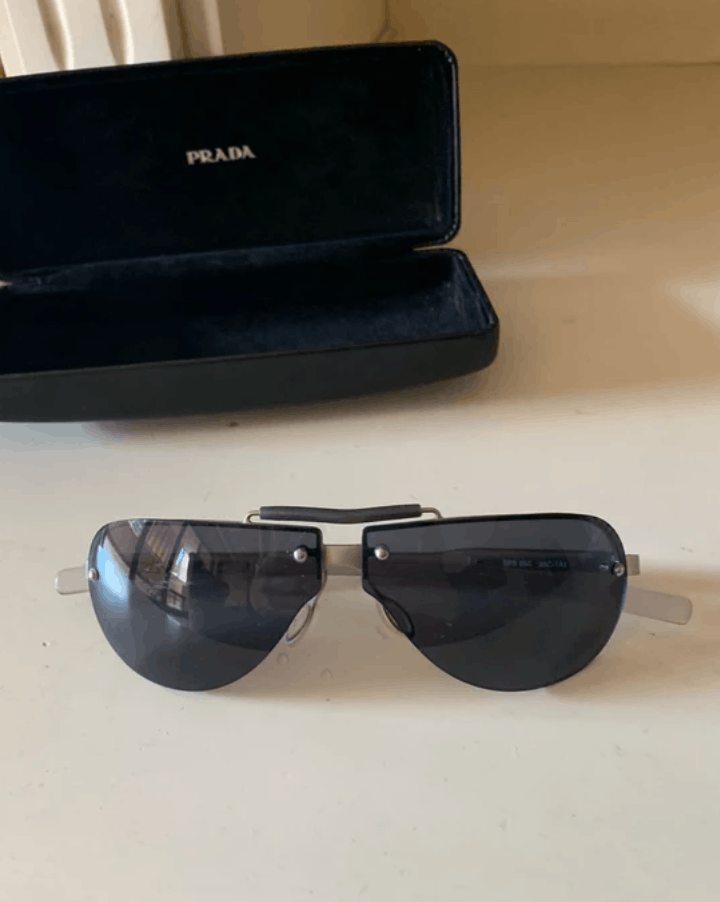 PRADA Sunglasses Flame Star Sport Symbol Wrap Shield Mask