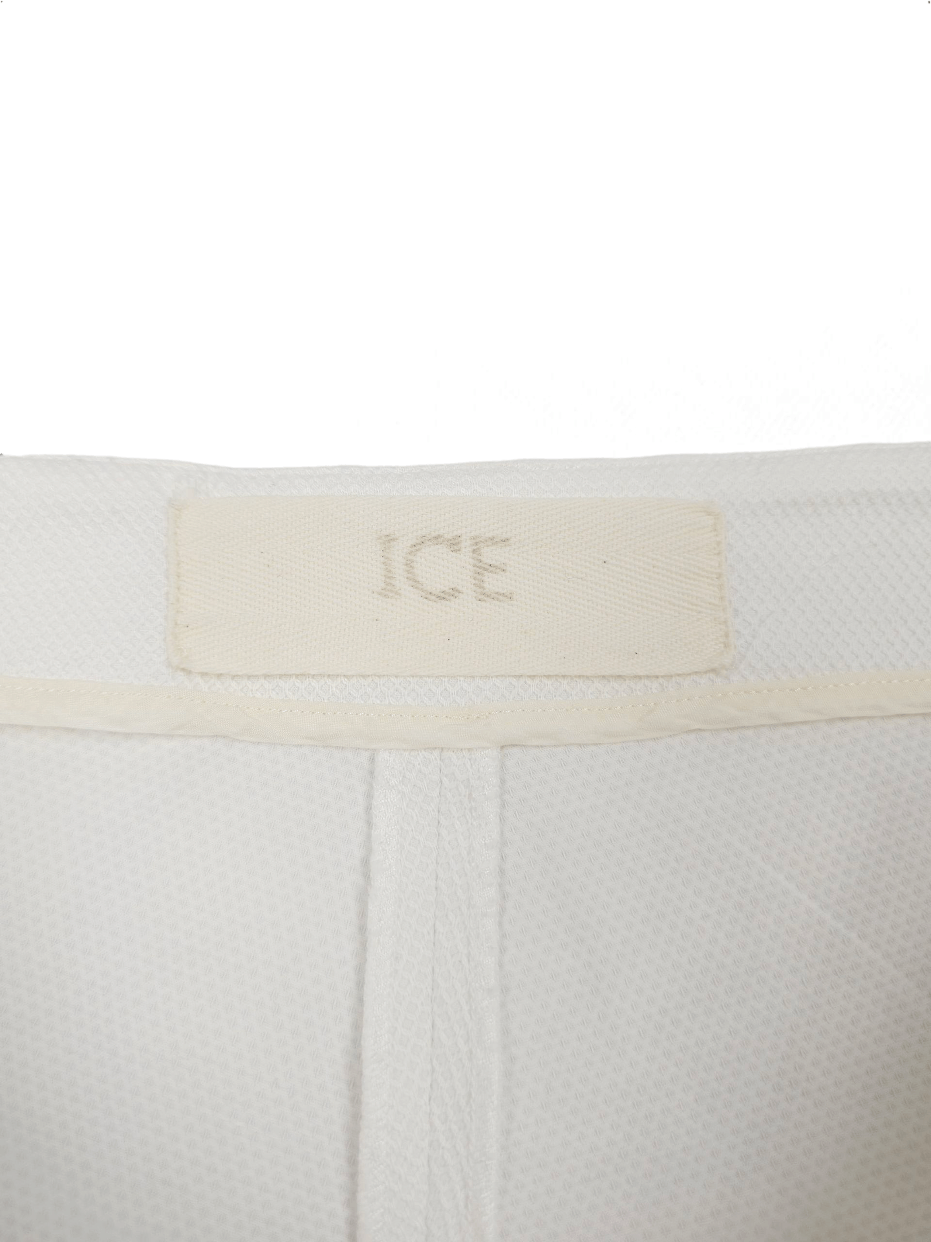 Iceberg 💎 Iceberg Classic Straight White Casual Trousers Pants M Size 33" - 3 Thumbnail
