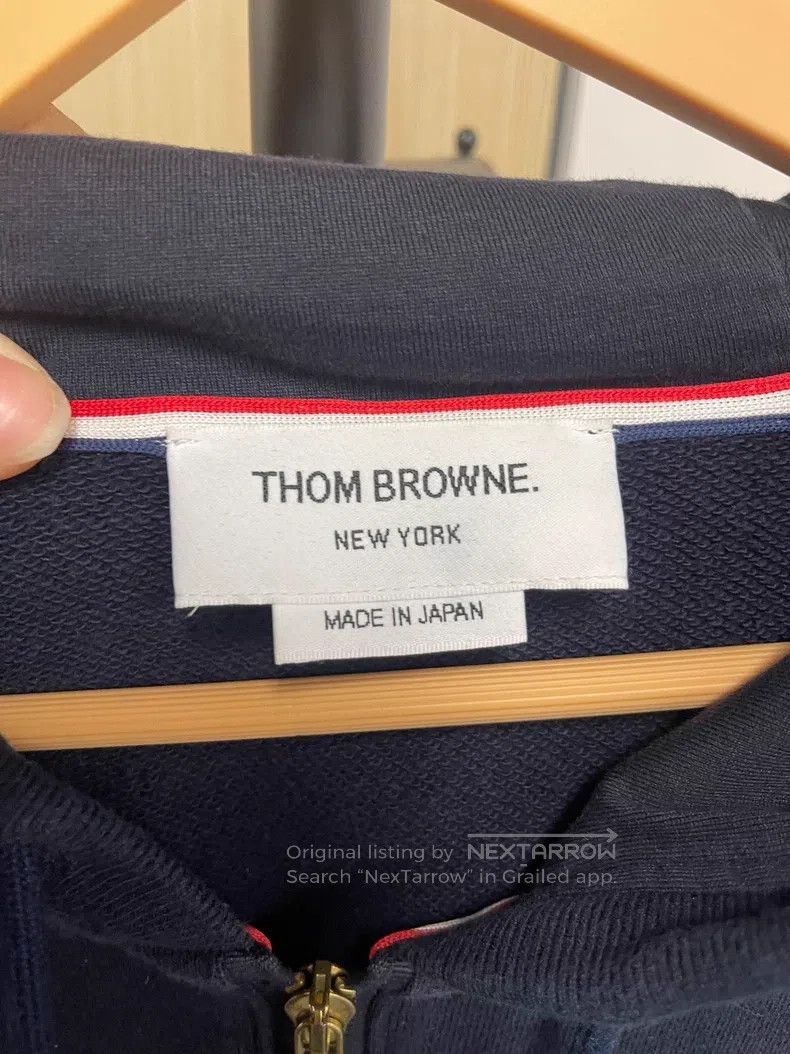 Thom Browne Thom Browne size 7 Four-stripe Zipper Jacket Dark Blue Size US XXL / EU 58 / 5 - 3 Thumbnail