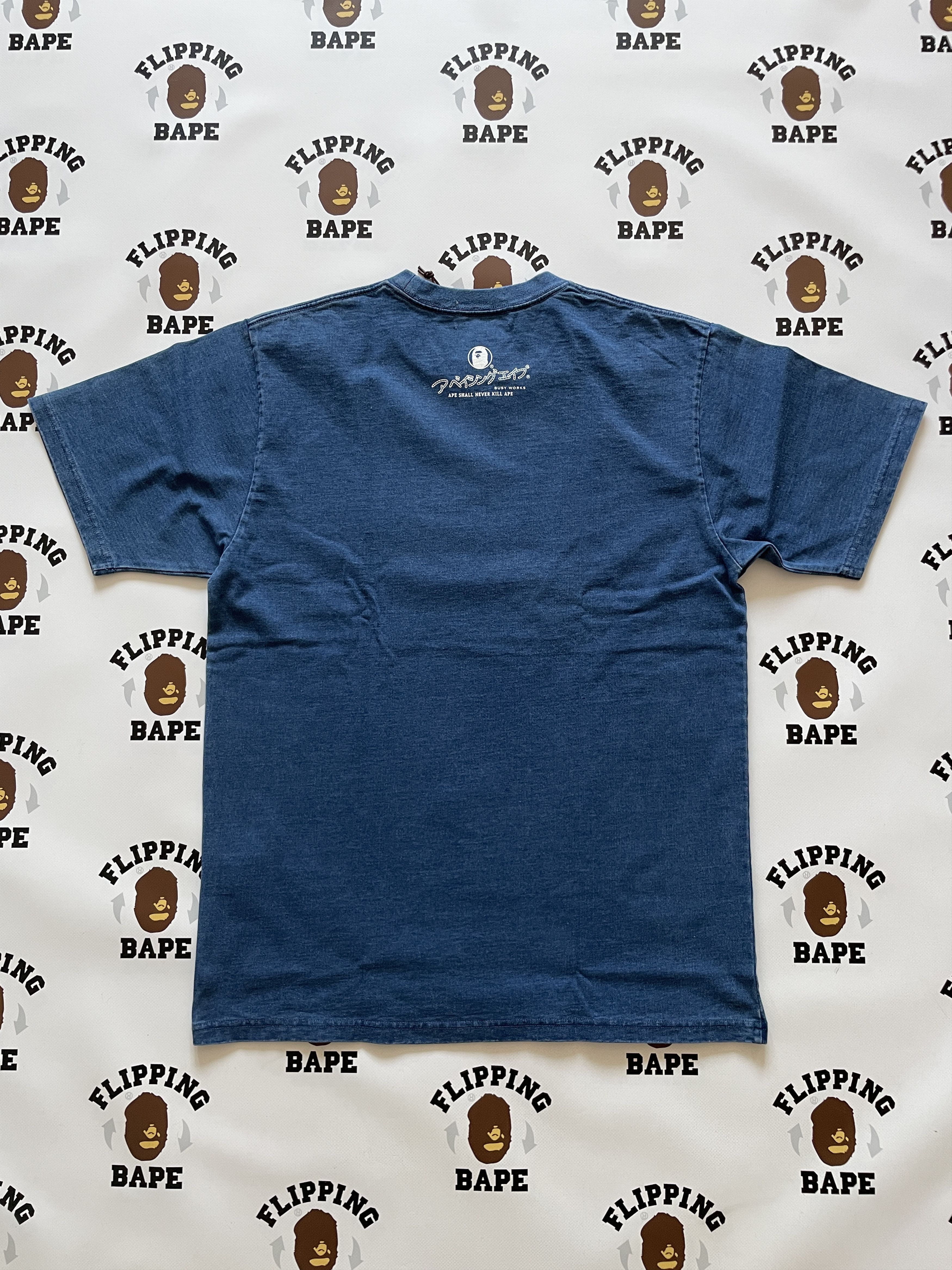 Bape BAPE APE HEAD INDIGO TEE Size US M / EU 48-50 / 2 - 2 Thumbnail