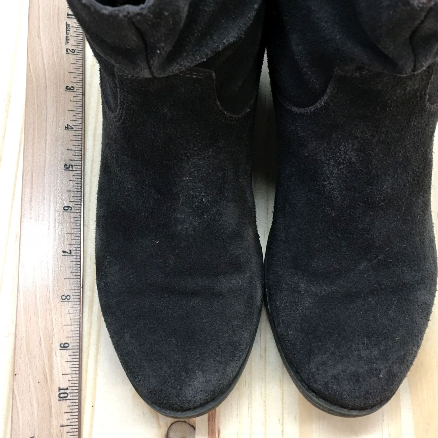 Vintage White Mountain Western Boots Womens 8.5 M Slammin Gray Leather Pull On Block Size US 9 / IT 39 - 6 Thumbnail
