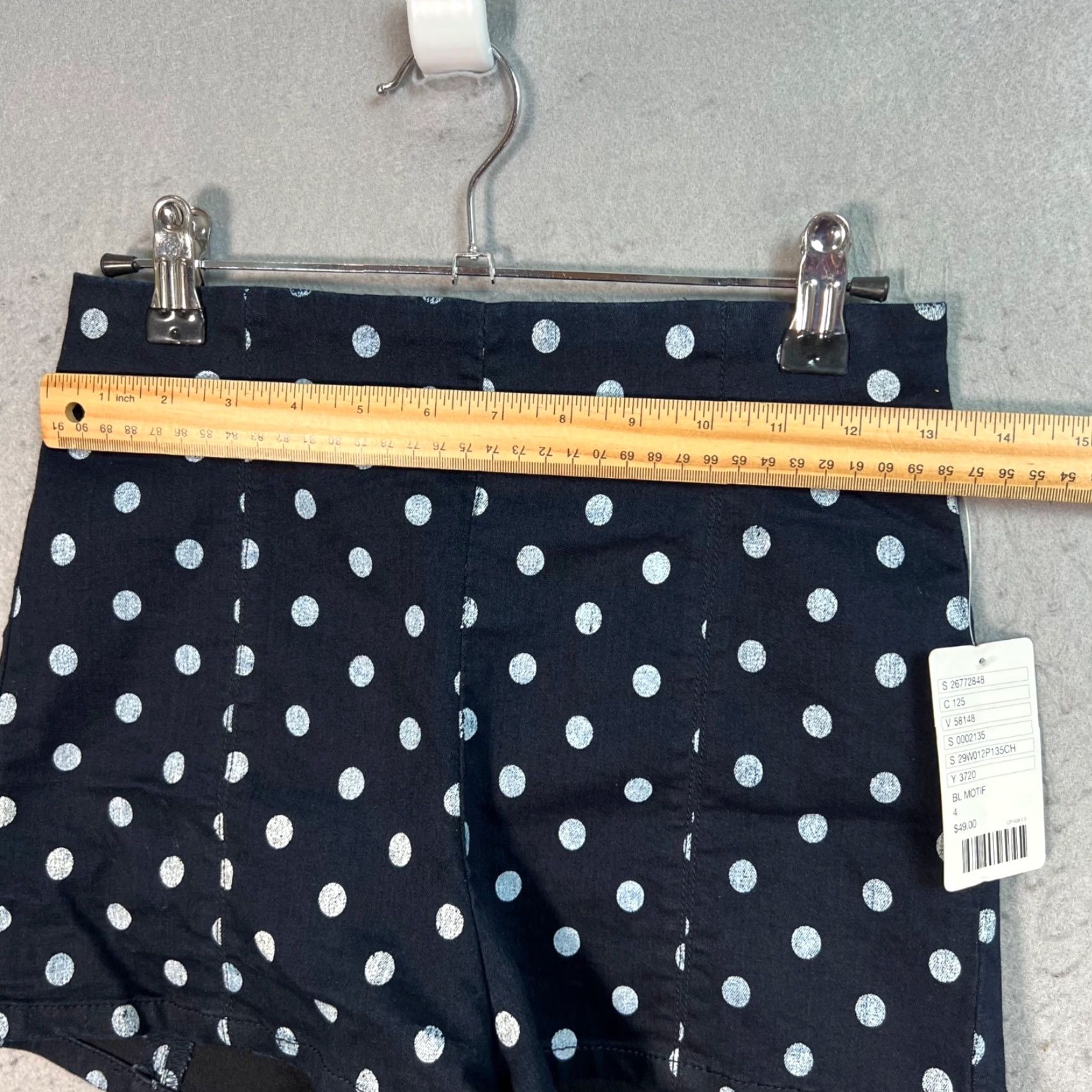 Vintage Kinchi Blue Womens Size 4 Polka Dot High-Waisted Shorts Shirt? Size 27" / US 4 / IT 40 - 5 Thumbnail