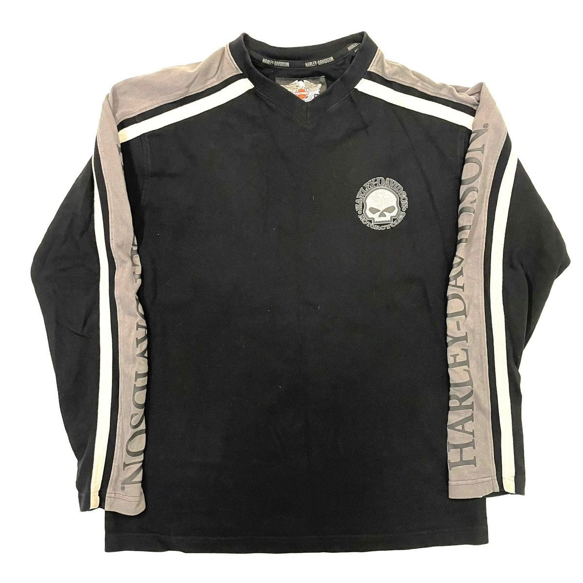 Harley Davidson Black Longsleeve Sweatshirt Big Logo y2k