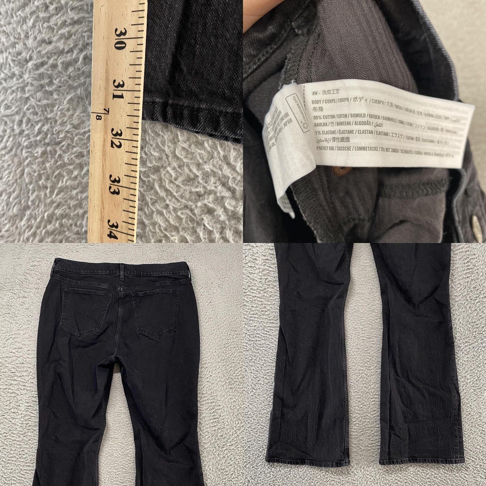 Abercrombie & Fitch Abercrombie & Fitch Jeans Bootcut Womens 32 Black Mid Rise Curve Love Denim Size 24" / US 00 / IT 34 - 8 Thumbnail