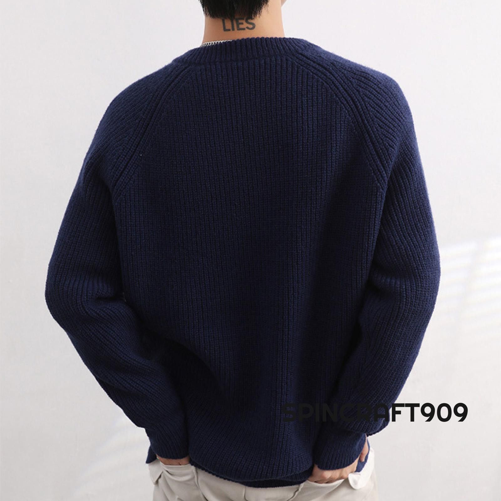 Vintage Blue Button Cardigan Sweater Size US L / EU 52-54 / 3 - 6 Thumbnail