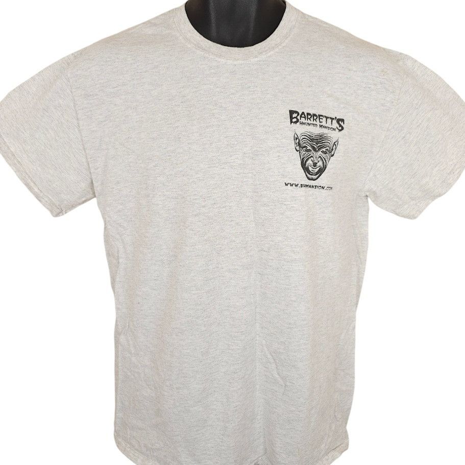 Gildan Barretts Haunted Mansion T Shirt Mens Size Medium Gray Size US M / EU 48-50 / 2 - 2 Thumbnail