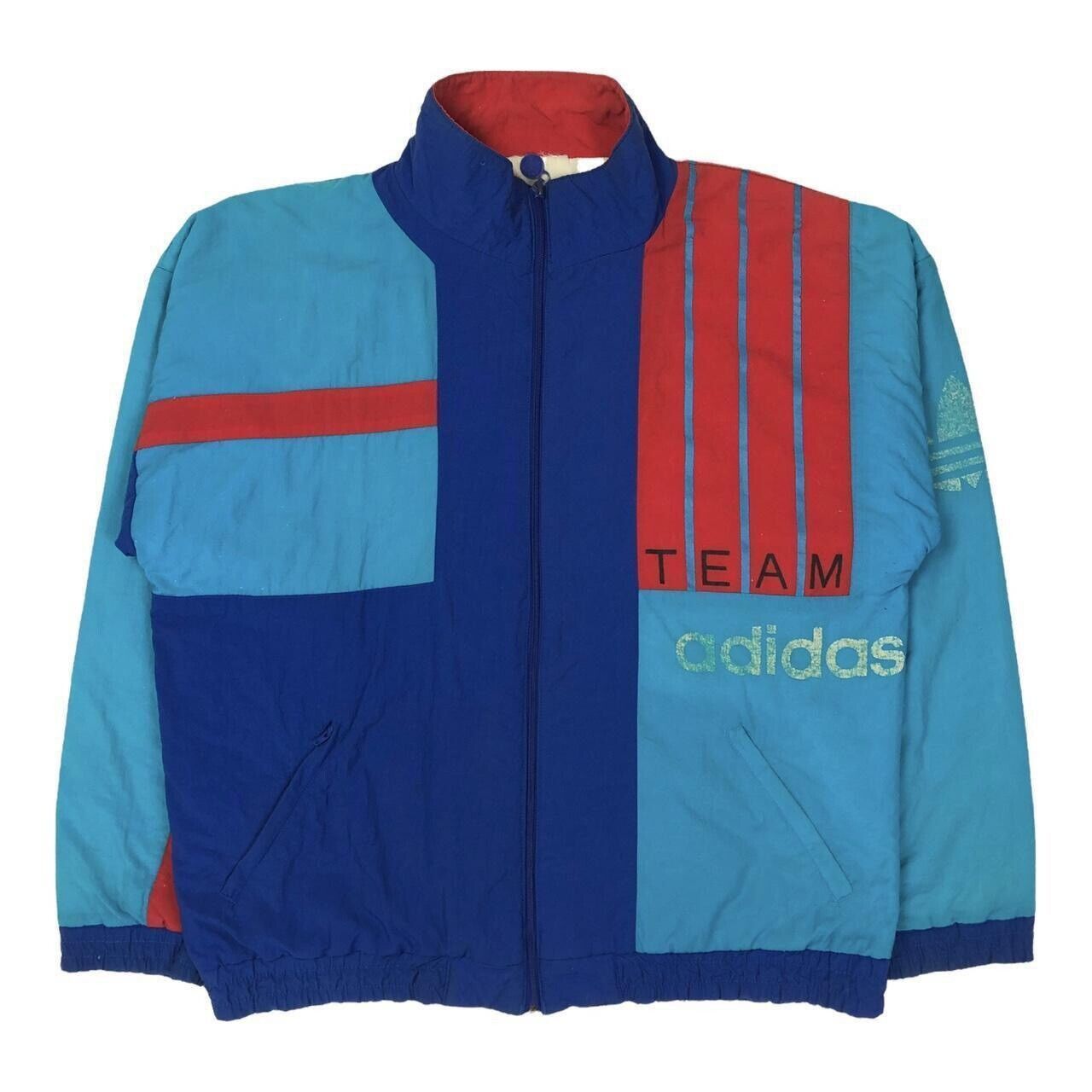 Adidas Vintage Adidas Originals Track Jacket Team Adidas Blue Red Size US L / EU 52-54 / 3 - 1 Thumbnail