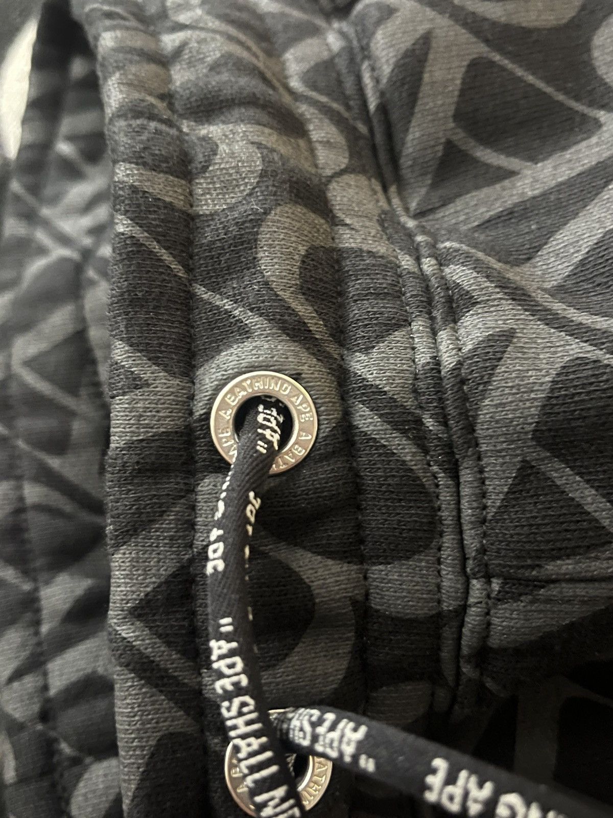 Bape NEW BAPE Monogram Logo Track Pants Large Black Metal Luxury Size US 34 / EU 50 - 7 Thumbnail