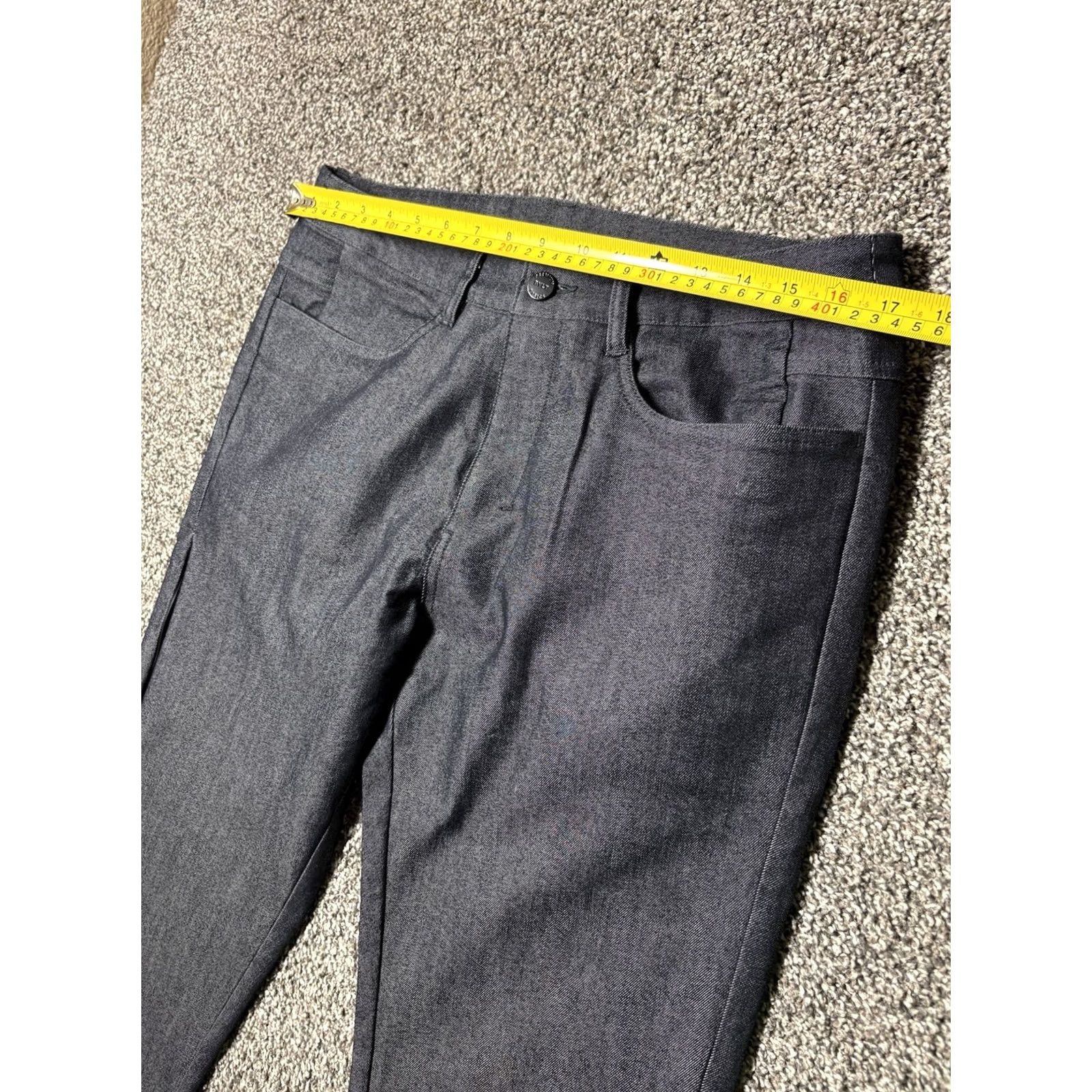Vintage BYLT Pants Mens 33 Gray Everyday Pant Stretch Chino Premium Basics Slim Front Zip Pockets Size US 33 - 6 Thumbnail