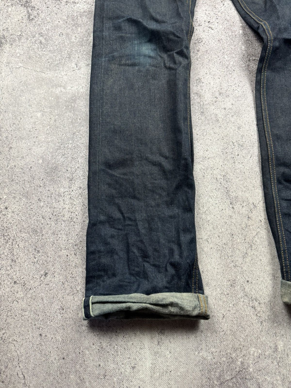 Blue Blanket Vintage BLUE BLANKET Distressed Japanese Jeans Selvage Faded Size US 30 / EU 46 - 2 Thumbnail