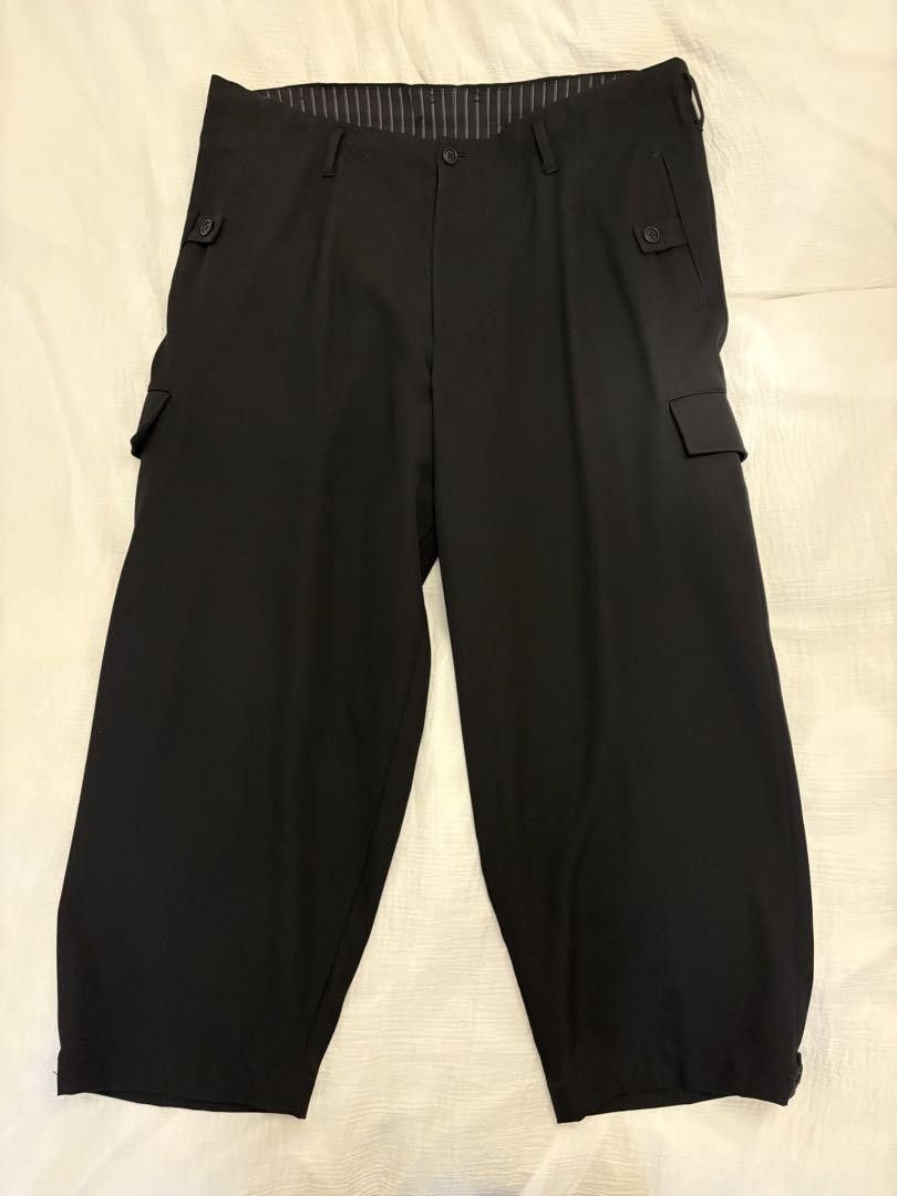 Yohji Yamamoto POUR HOMME 24aw WOOL GABARDINE TAB WIDE PANTS HO-P72-534 Size US 36 / EU 52 - 1 Thumbnail