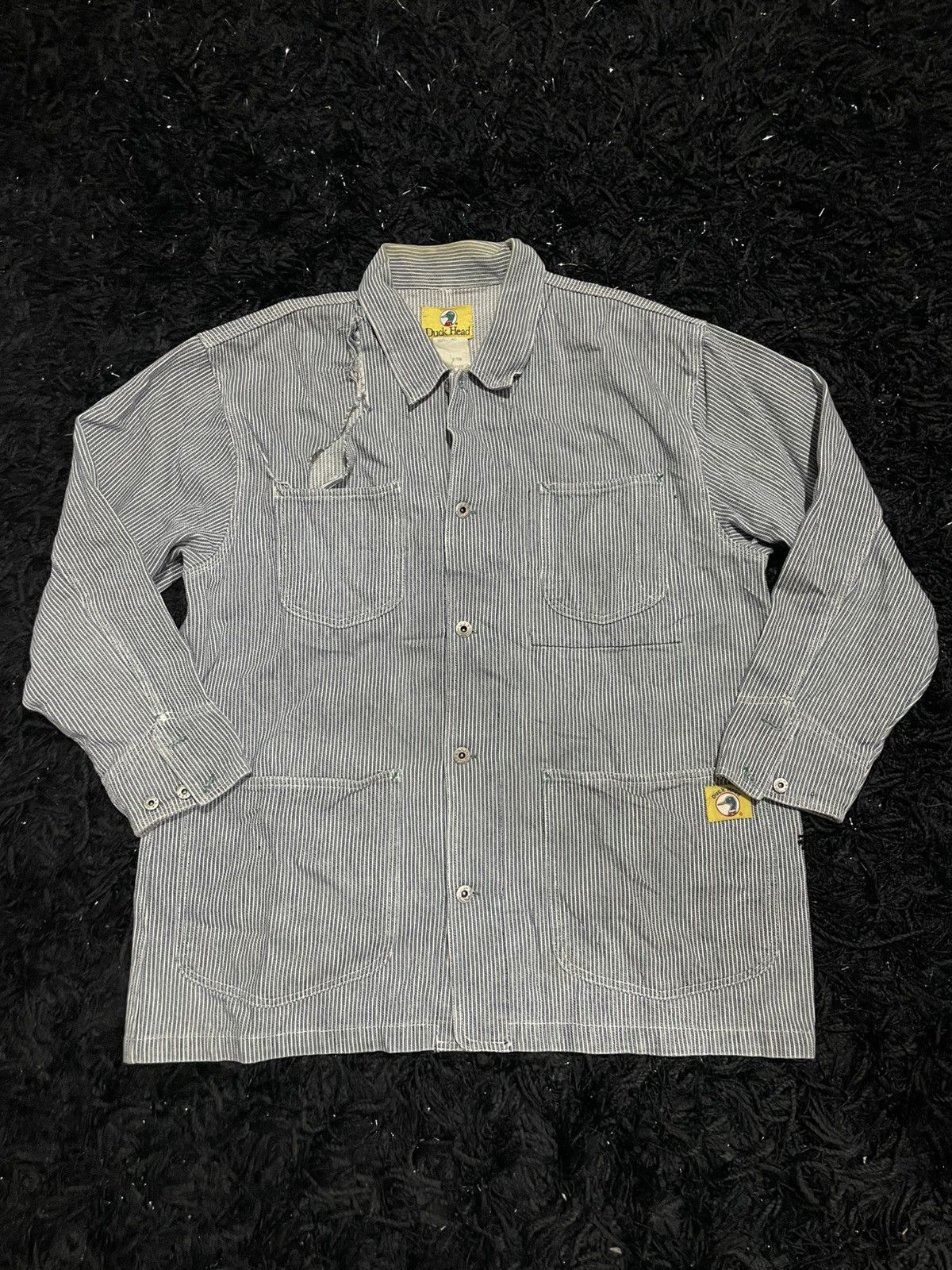 Duck Head Duck Head WWII Hickory Work Coat Coverall Laurel Leaf Button Size US M / EU 48-50 / 2 - 3 Thumbnail