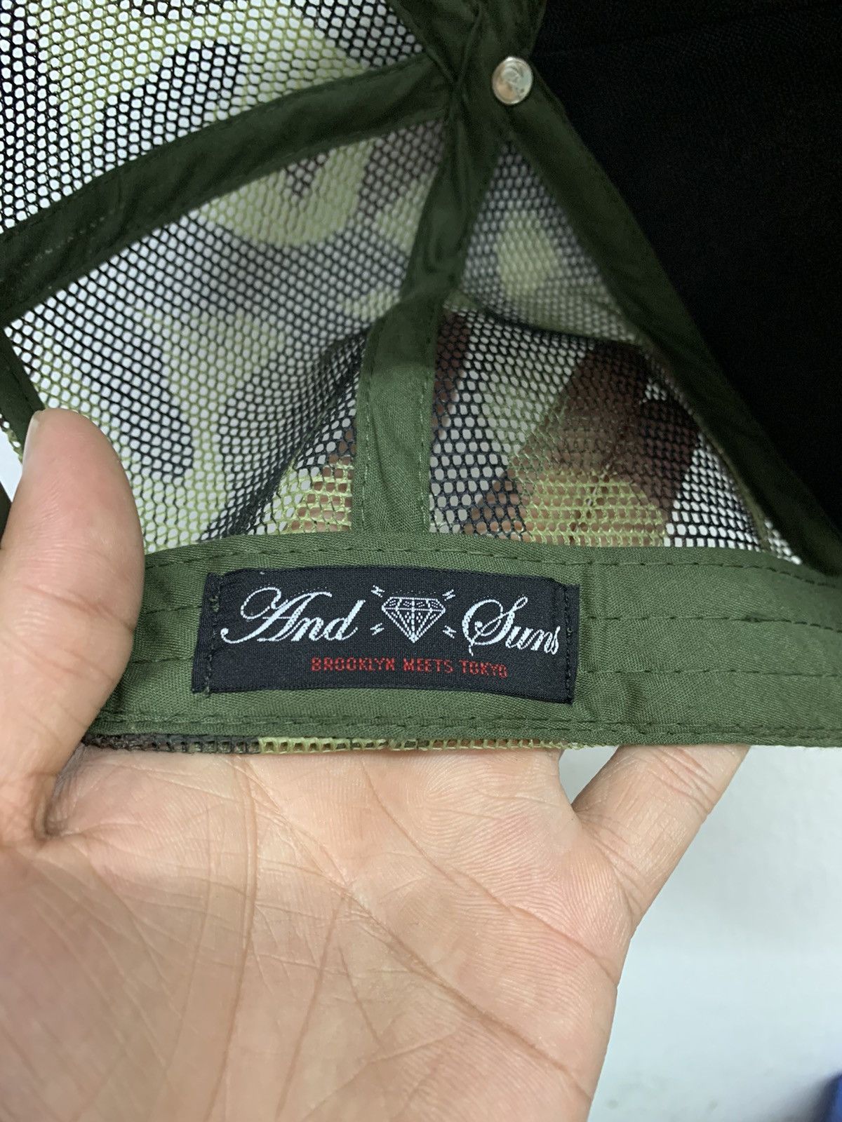 ANDSUNS RARE AndSuns Embroidery Gold Stitch Camo Trucker Size ONE SIZE - 7 Thumbnail