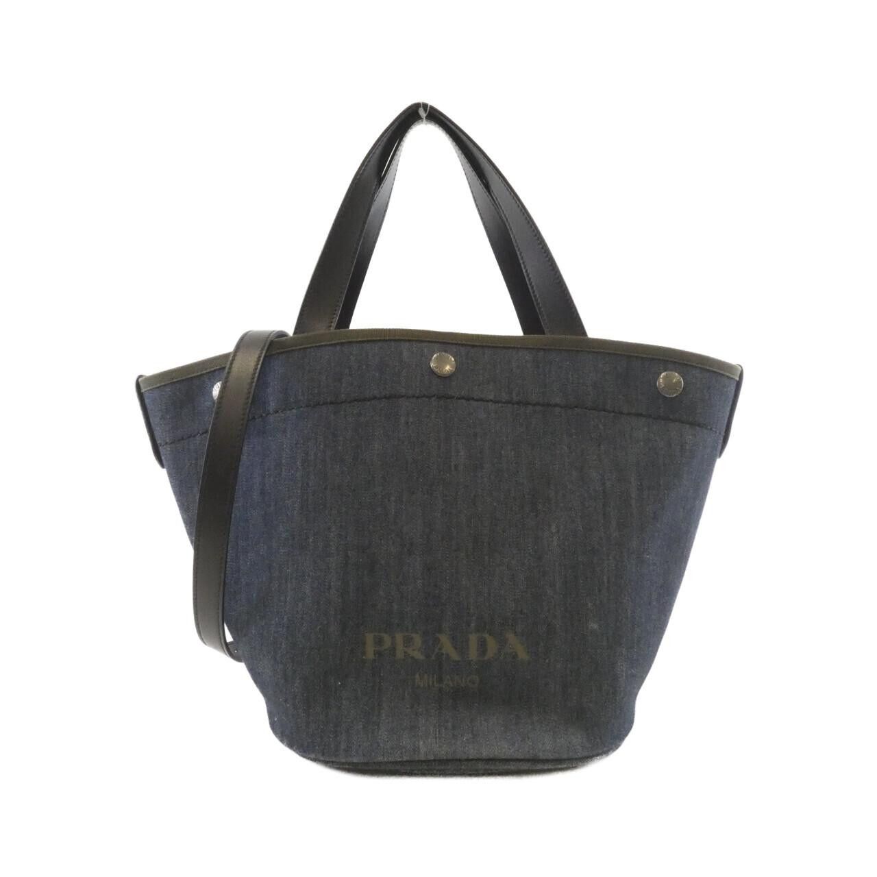 Prada Prada Prada 1BG244 DENIM CITY CALF Bag Denim Tote Bag 1BG244 DUTY FREE for USA Size ONE SIZE - 1 Thumbnail