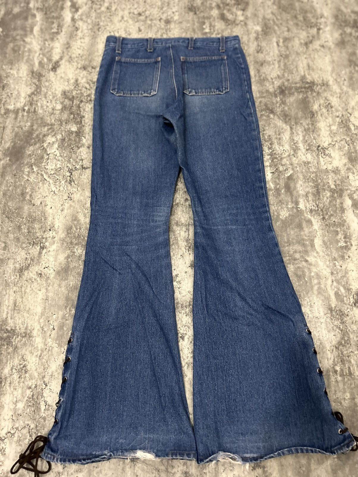 If Six Was Nine × Japanese Brand × Le Grande Bleu (L.G.B.) Vintage Fiftyh’s Campany Lace Leg Super Flare Pans Size US 28 / EU 44 - 4 Thumbnail