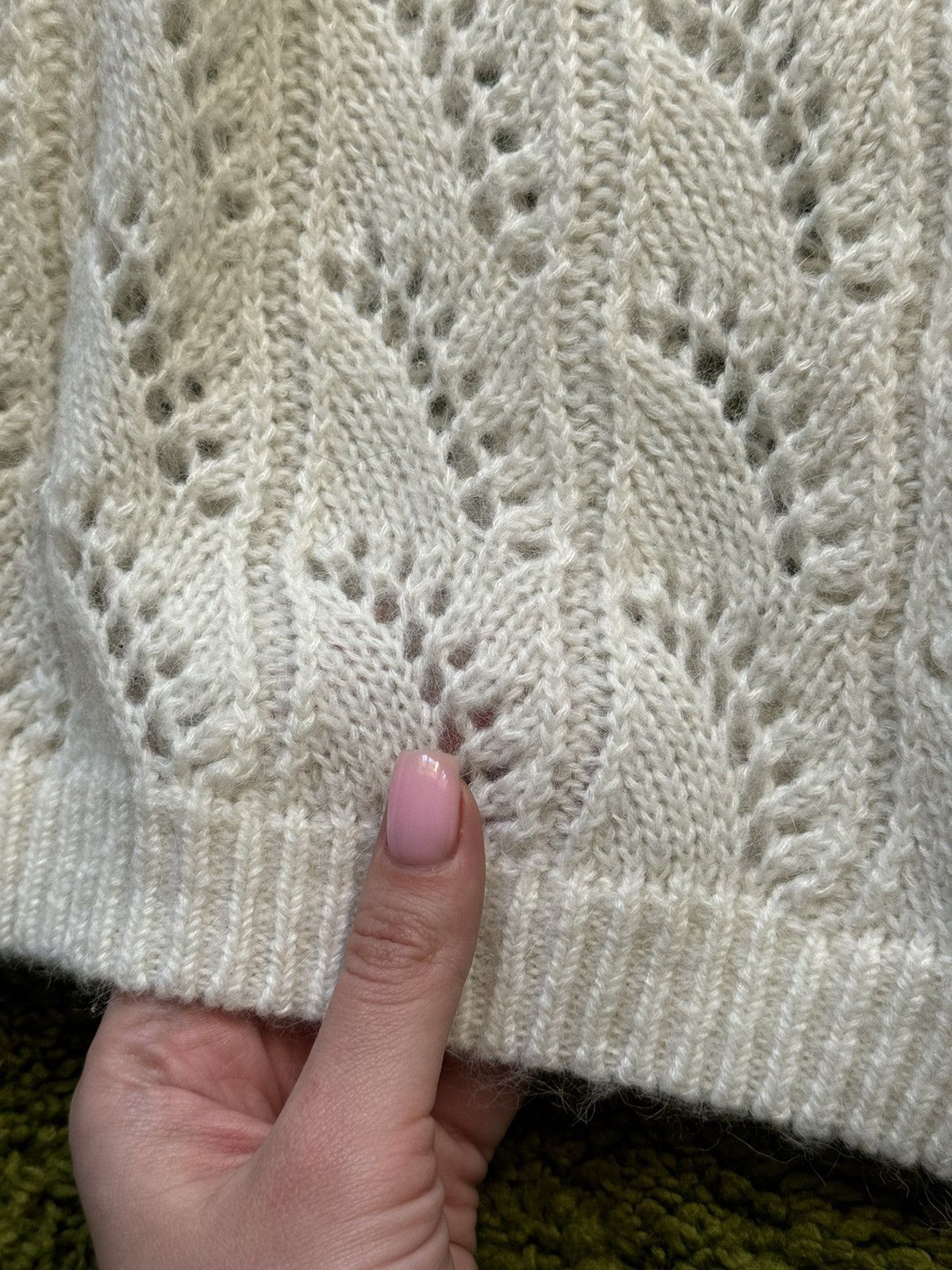 Designer × Sezane Sezane oldmoney style mohair blend cardigan sweater Size M / US 6-8 / IT 42-44 - 5 Thumbnail